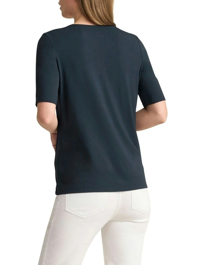 V-Neck Tee in Ink image 4