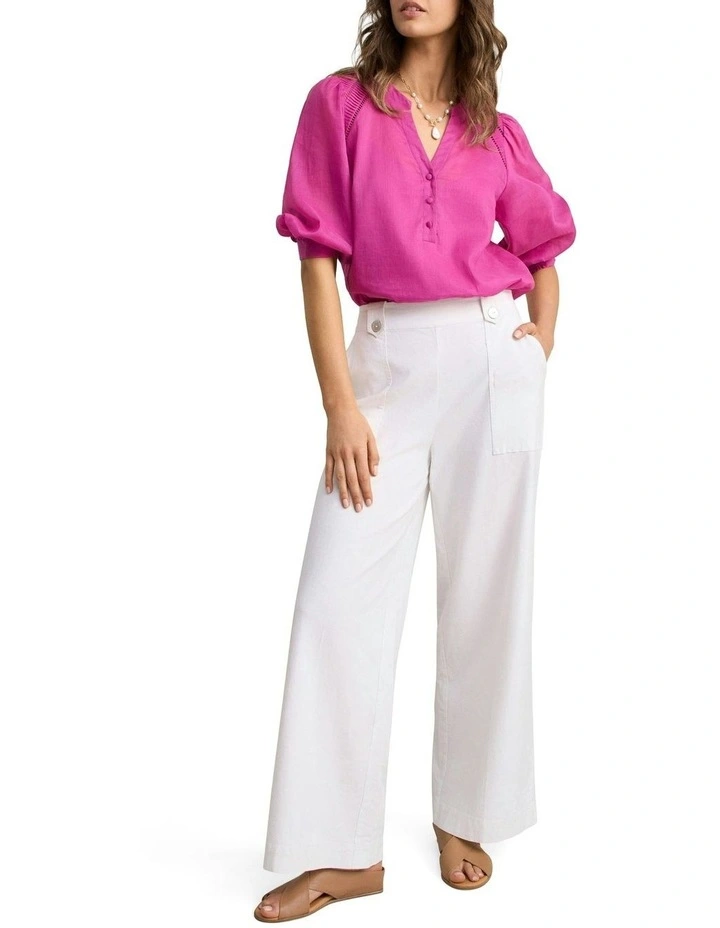 Trim Detail Blouse - Orchid image 2