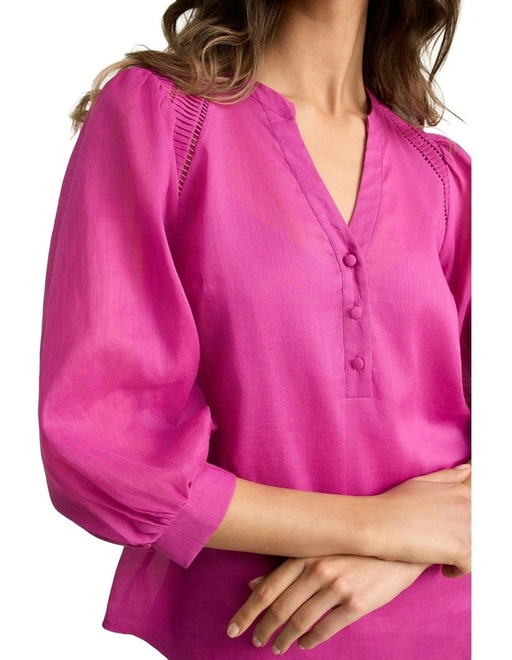 Trim Detail Blouse - Orchid image 3