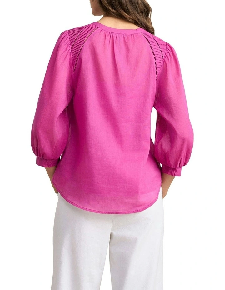 Trim Detail Blouse - Orchid image 4