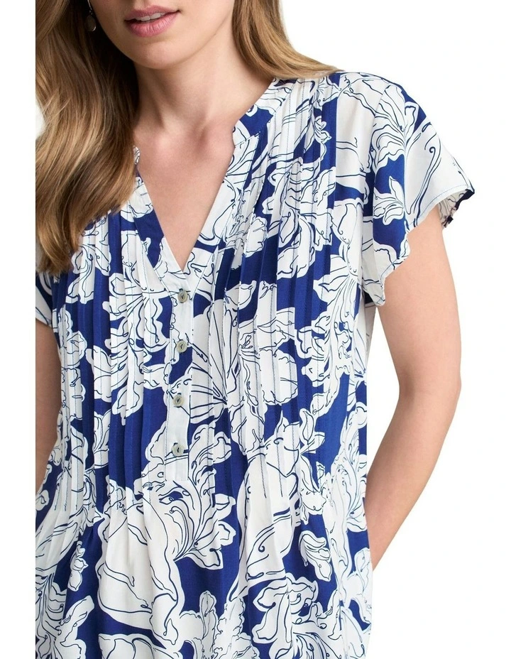 Lightweight Print Blouse - Sea Shells Print image 3