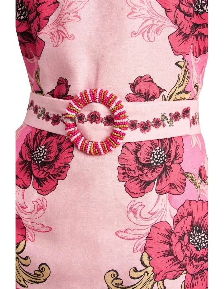 Linen Dress in Pink image 3