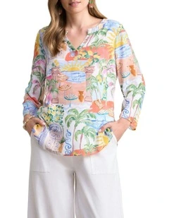 Swing Hem Tunic in Multi