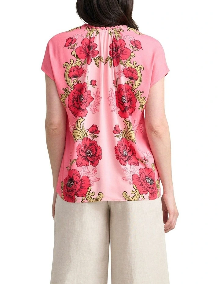 Twist Detail Top - Sunset Glow Print image 4