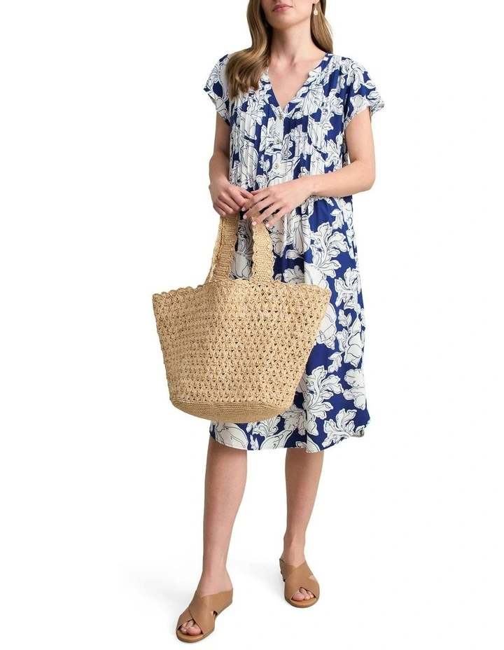 Pleat Front Midi Dress - Sea Shells Print image 2