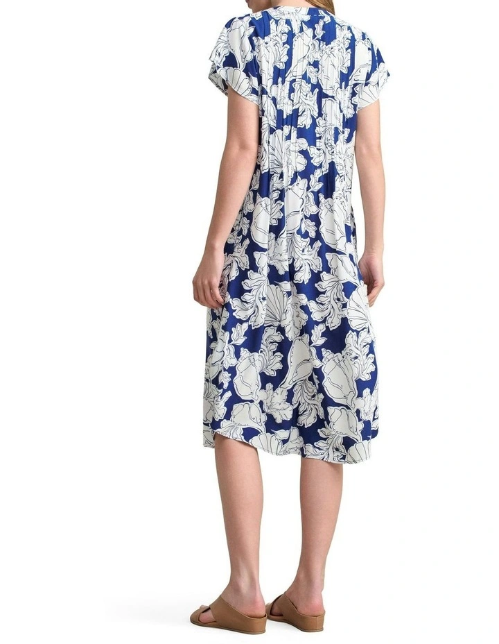 Pleat Front Midi Dress - Sea Shells Print image 4
