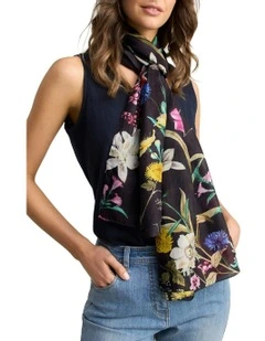 Summer Garden Scarf - Black