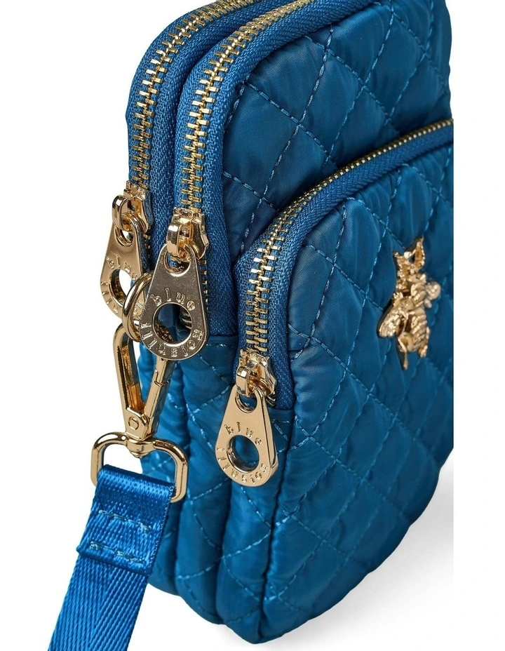 Quilted Phone Bag - Mid Blue image 3