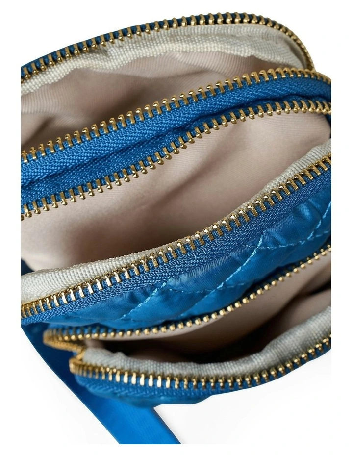 Quilted Phone Bag - Mid Blue image 4