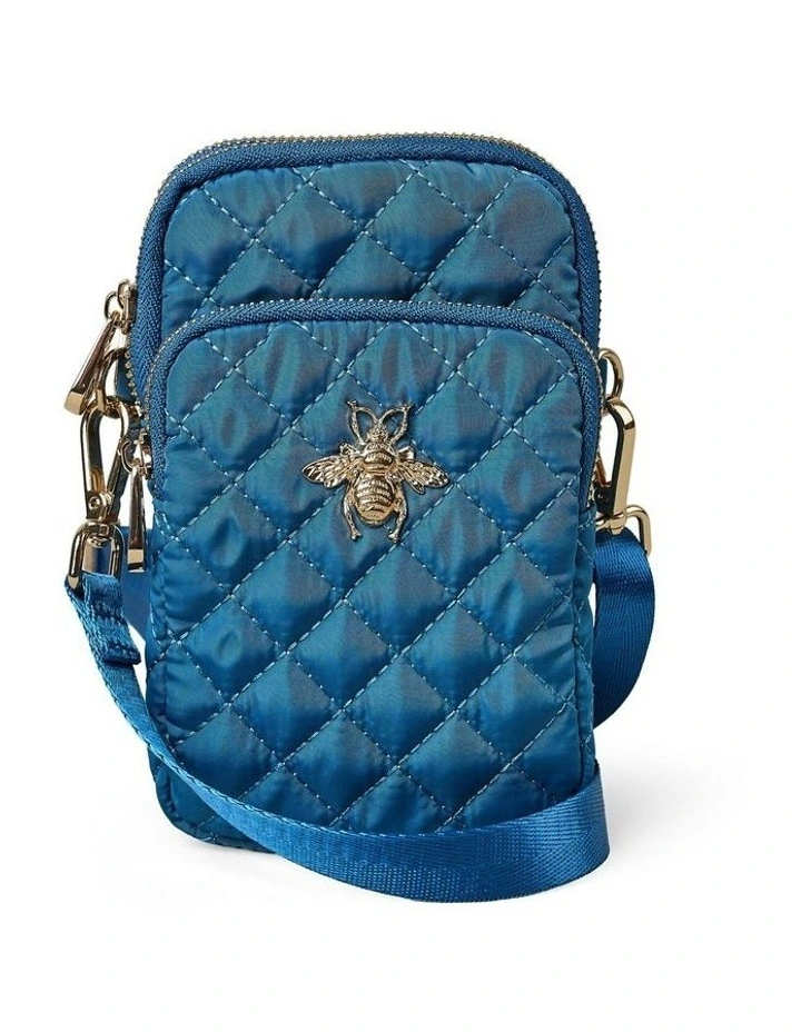 Quilted Phone Bag - Mid Blue image 5