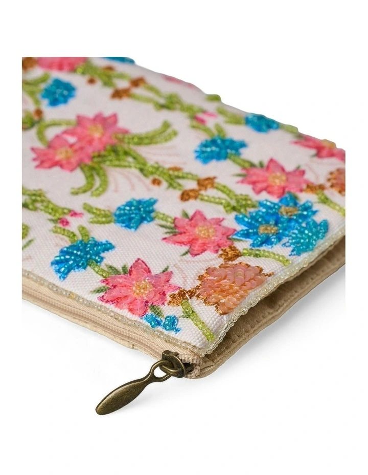 Floral Border Cos Bag - Multicolour image 3