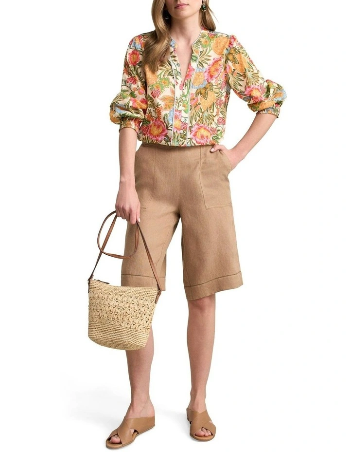 Printed Shirt in Tropical Print image 2