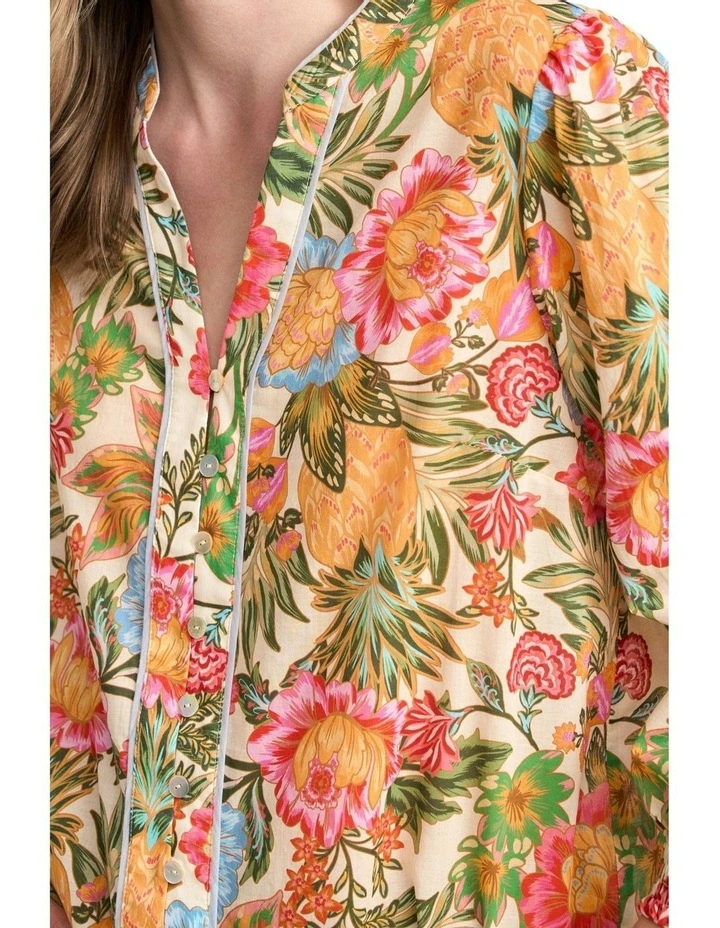 Printed Shirt in Tropical Print image 3