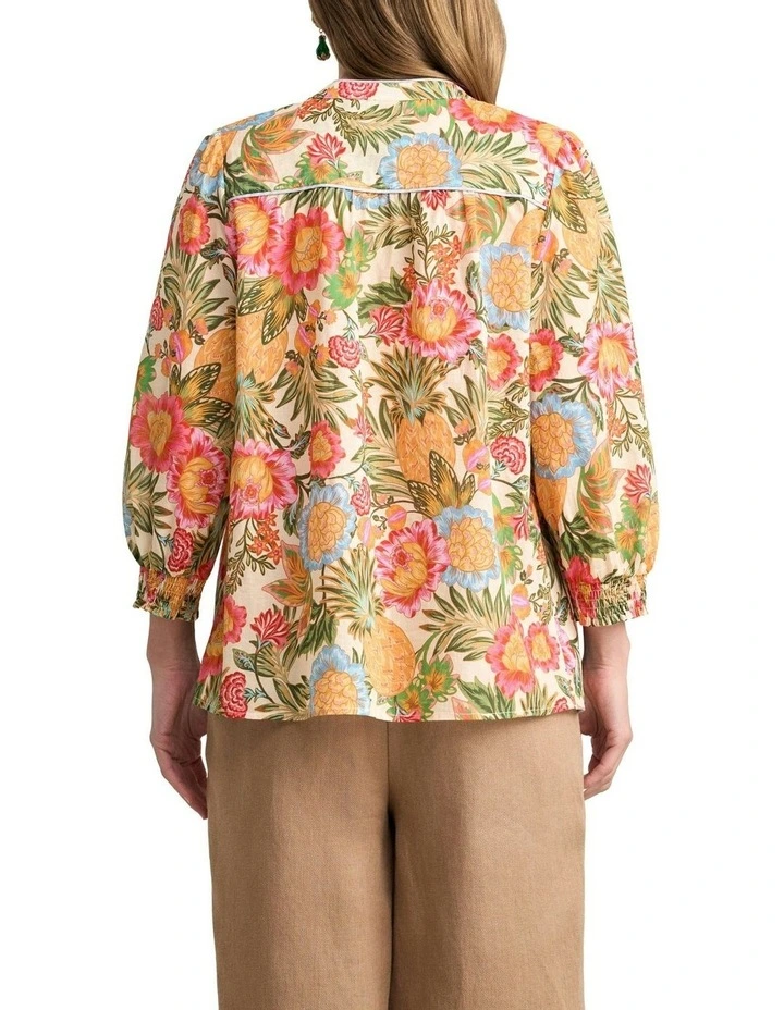 Printed Shirt in Tropical Print image 4