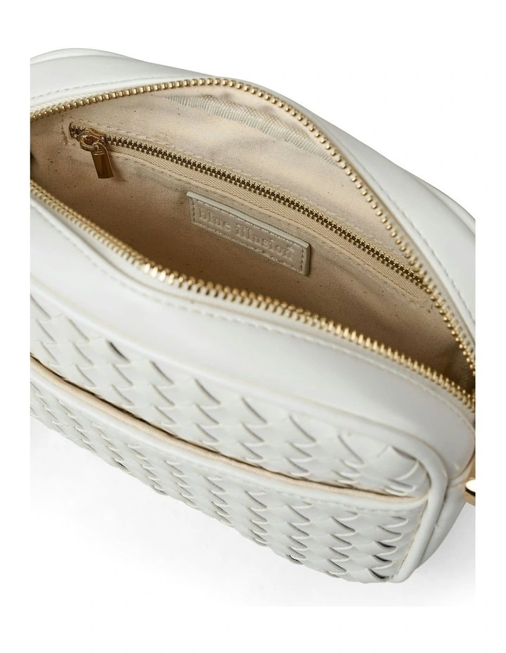 Woven Camera Bag in White image 4