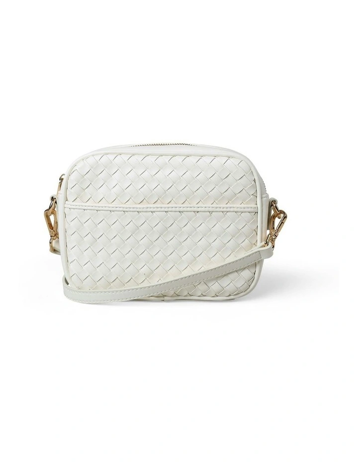 Woven Camera Bag in White image 5