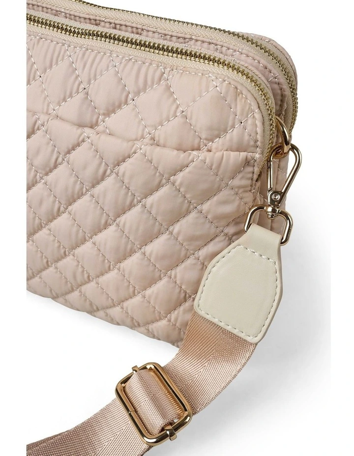 Quilted Crossbody Bag in Neutral image 2