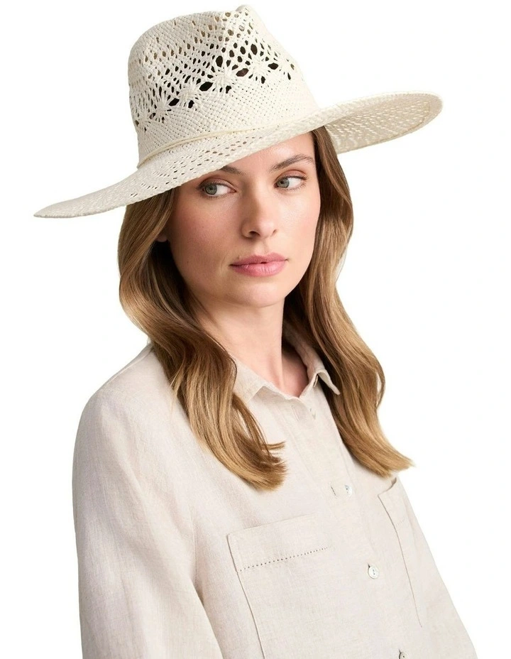 Open Weave Hat in Natural image 1
