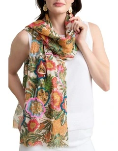 Tropical Print Scarf in Multicolour