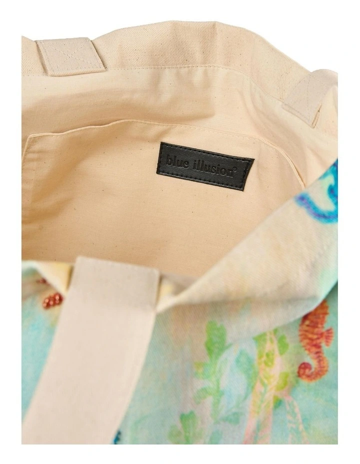 Nathalie Lt Beaded Tote Bag in Multicolour image 3