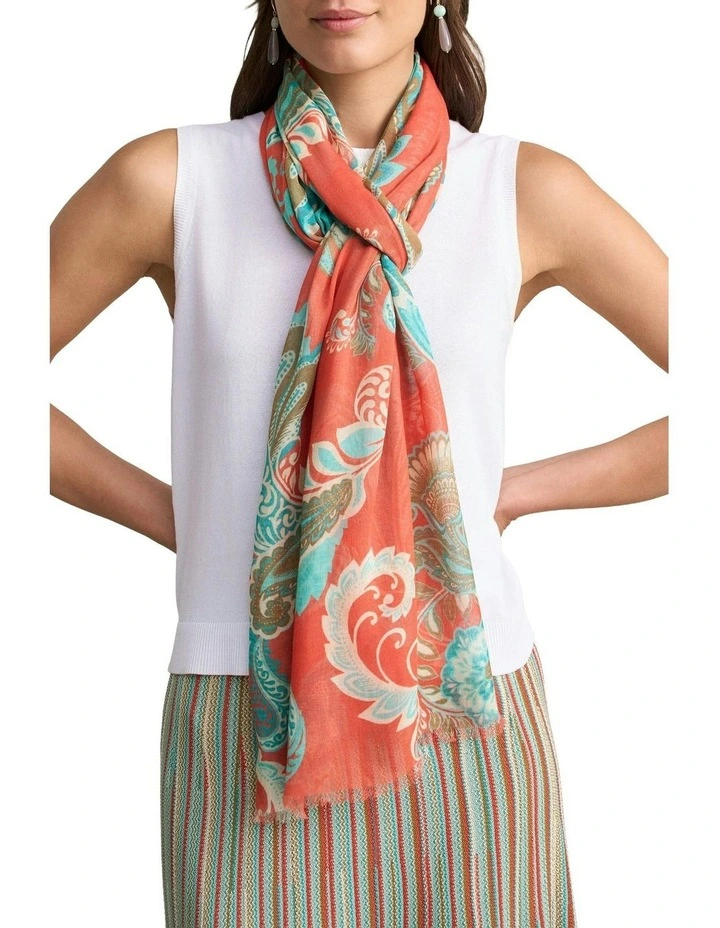 Paisley Scarf in Multicolour image 2