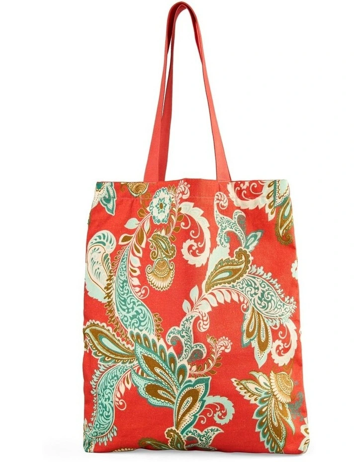 Beaded Canvas Tote Bag in Multicolour image 4