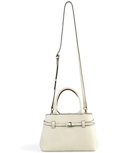 Buckle Detail Tote Bag in Cream