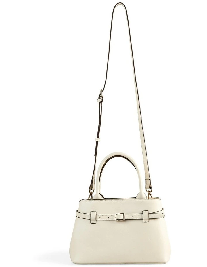 Buckle Detail Tote Bag in Cream image 1
