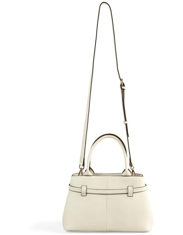 Buckle Detail Tote Bag in Cream image 4