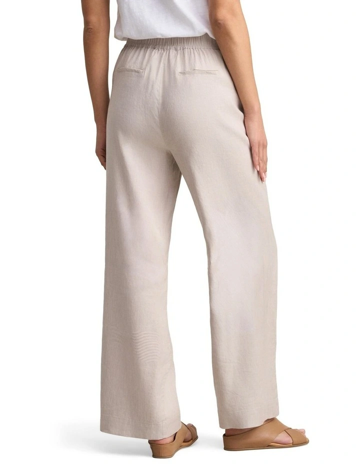 Wide Leg Full Length Pant in Bone image 2