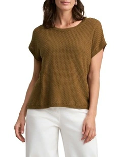 Basket Weave Knit in Tobacco