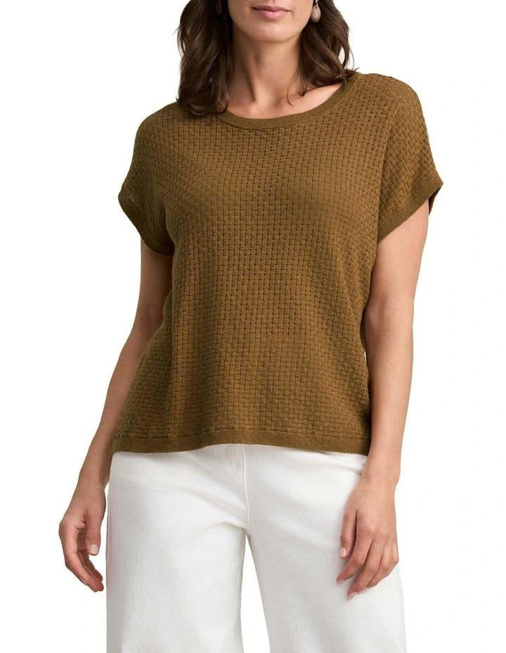 Basket Weave Knit in Tobacco image 1