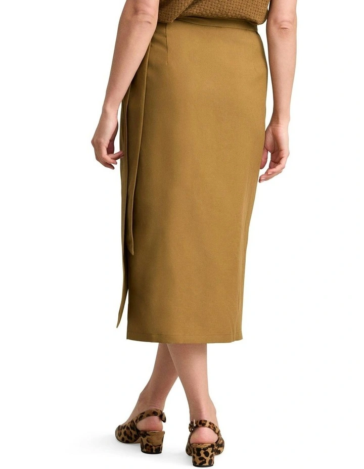 Wrap Skirt in Tobacco image 2