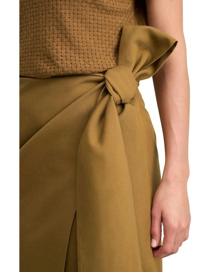 Wrap Skirt in Tobacco image 4