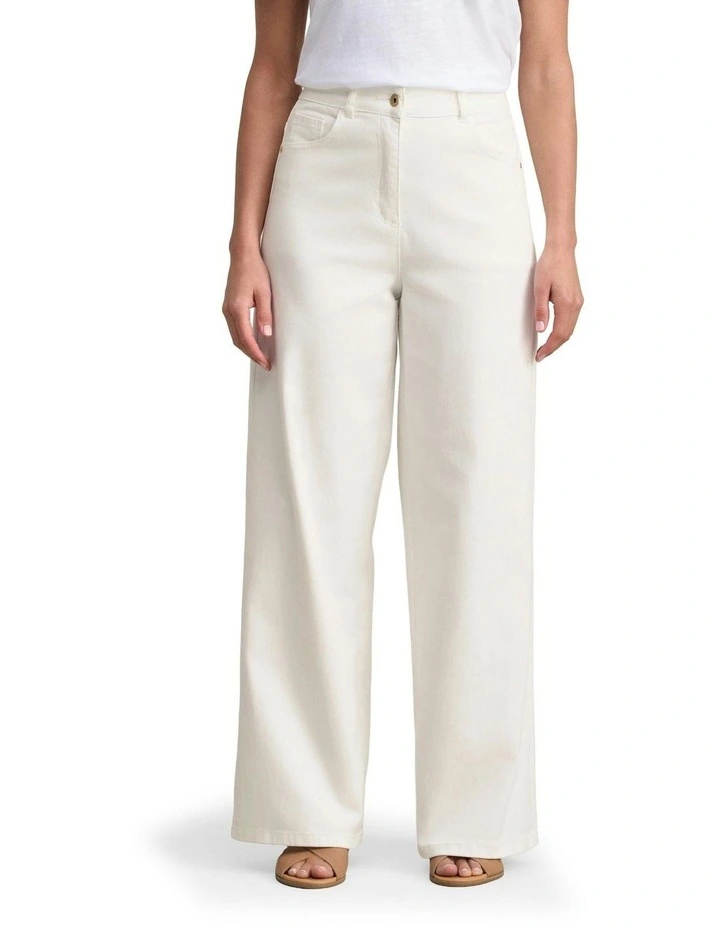 The Classique Wide Leg Jeans in Winter White image 1