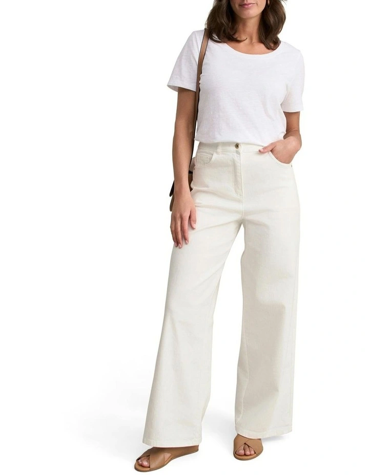 The Classique Wide Leg Jeans in Winter White image 3