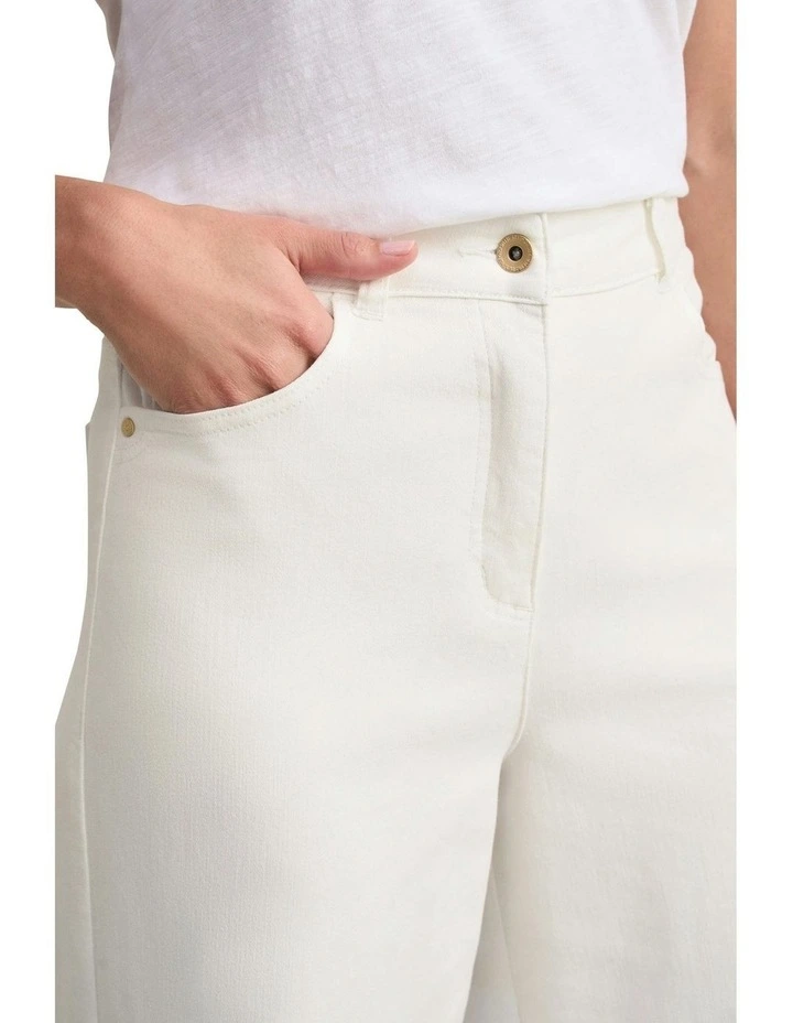 The Classique Wide Leg Jeans in Winter White image 4