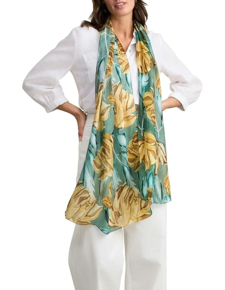 Floating Stems Scarf in Multi image 2