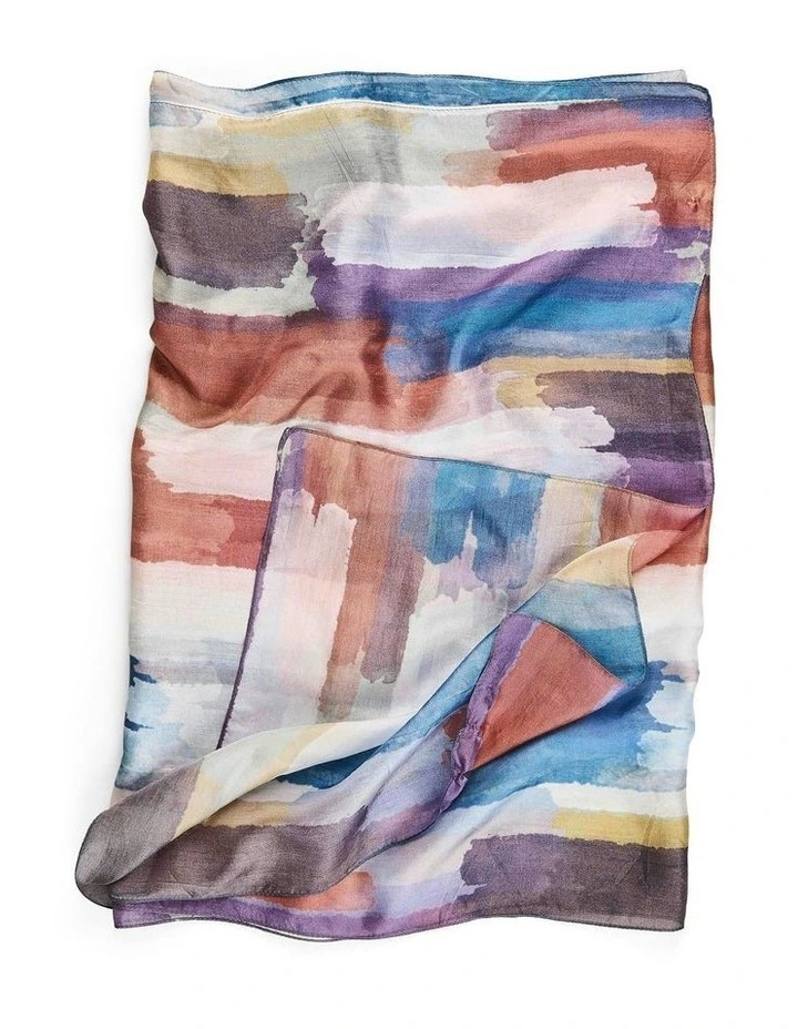 Brush Stroke Scarf in Multi image 1