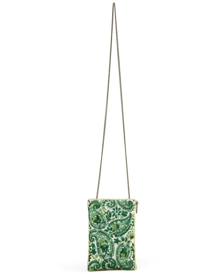 Paisley Print Cos Bag in Green image 3