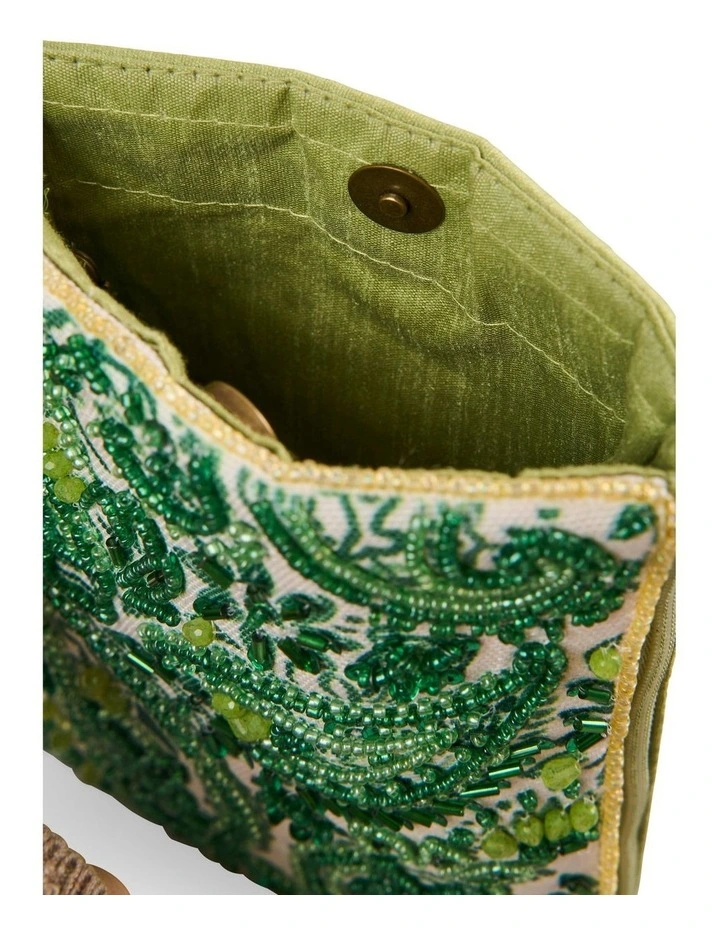 Paisley Print Cos Bag in Green image 4