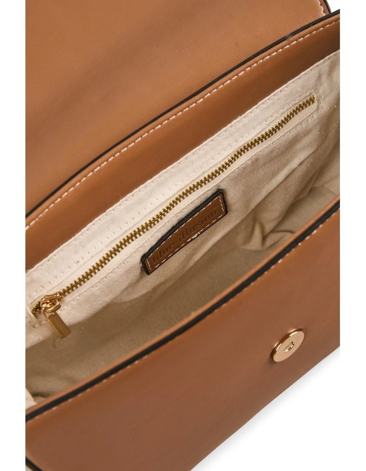 Structured Crossbody in Tan image 3