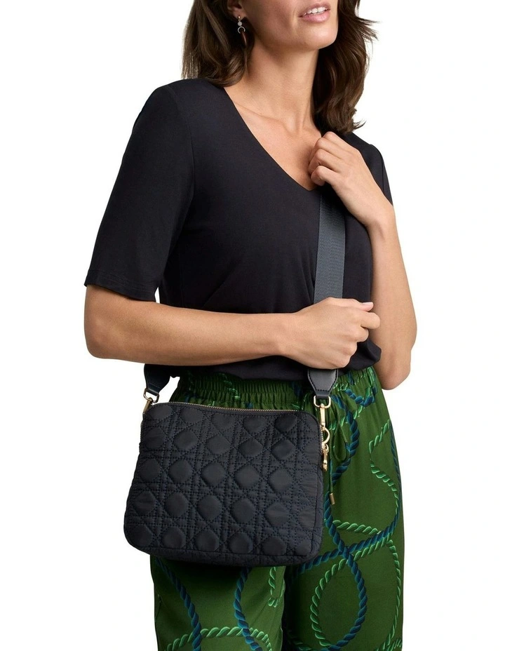 Quilted Crossbody in Ink image 2