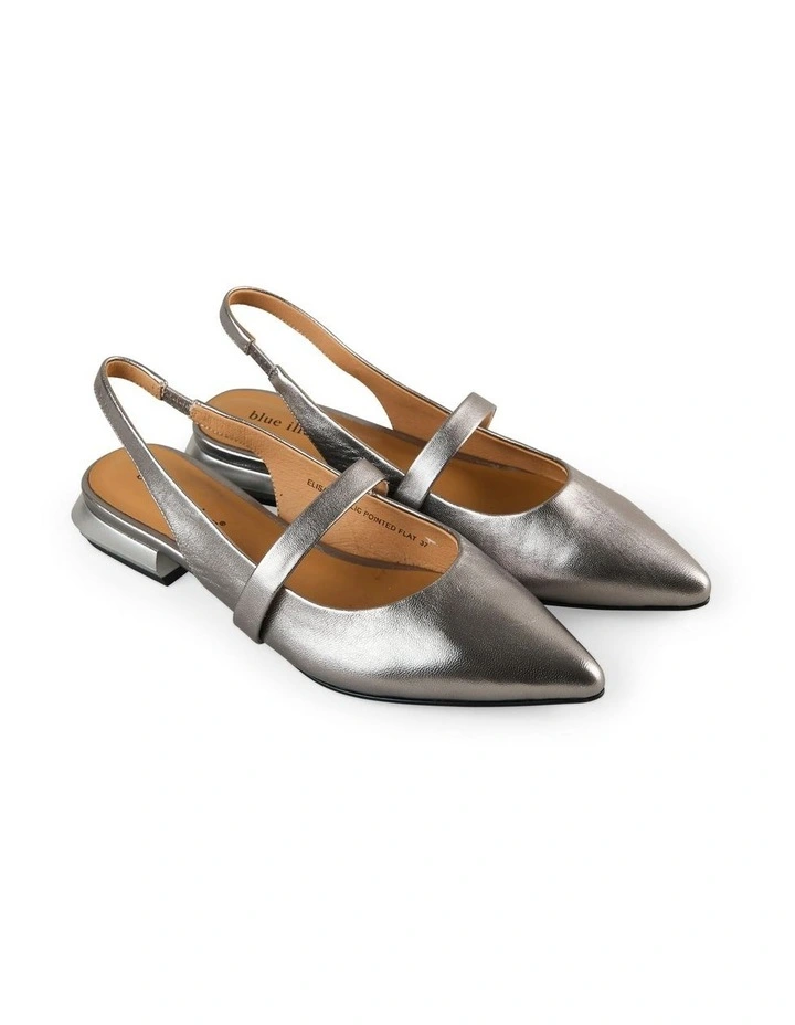 Elisa Pointed Flat in Metallic image 3