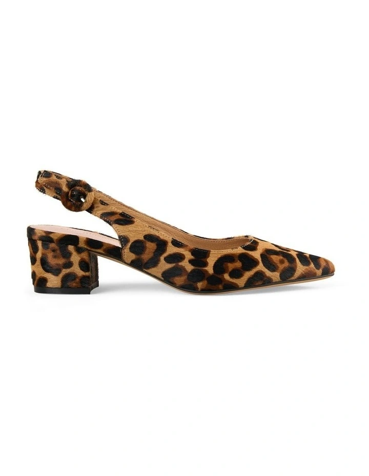 Colette Sling Back Heel in Leopard image 1