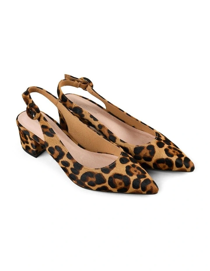 Colette Sling Back Heel in Leopard image 3