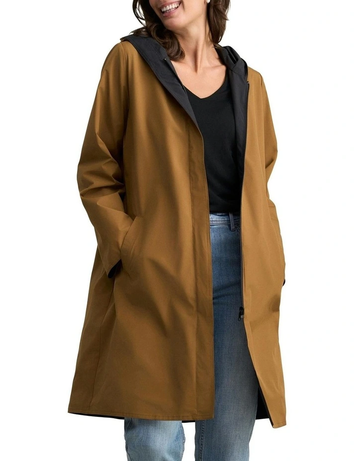 Reversible Raincoat in Tobacco/Black image 1
