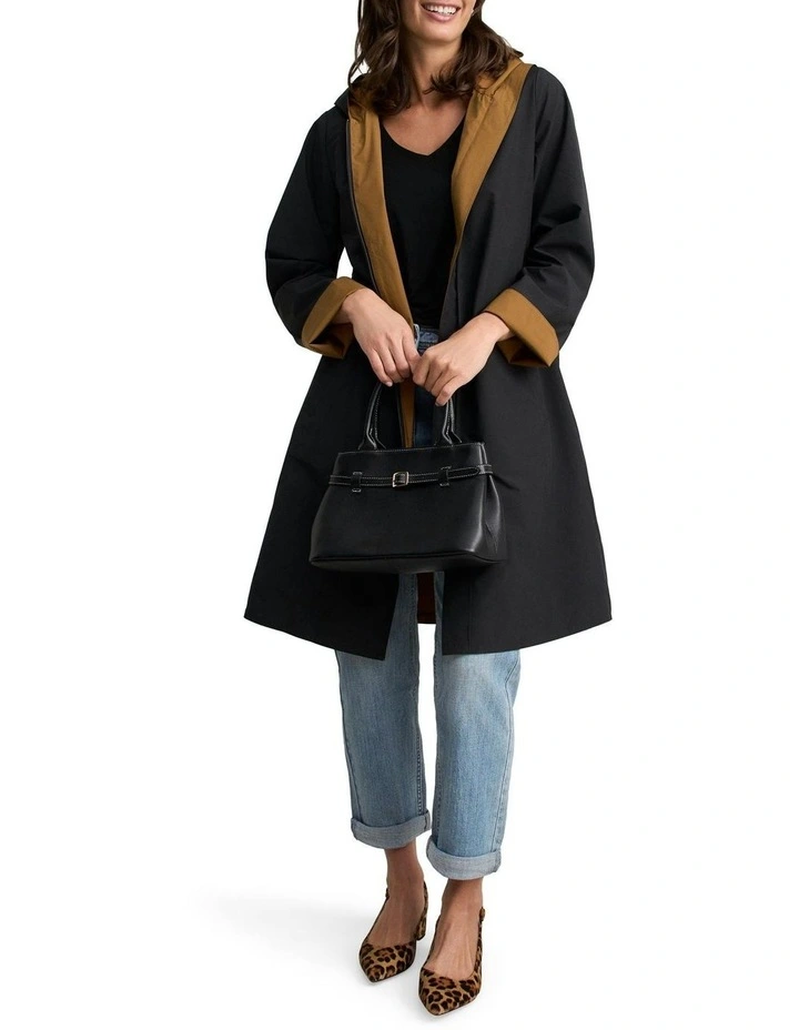 Reversible Raincoat in Tobacco/Black image 3