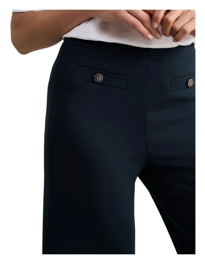 Straight Leg Ponte Pant in Ink image 4
