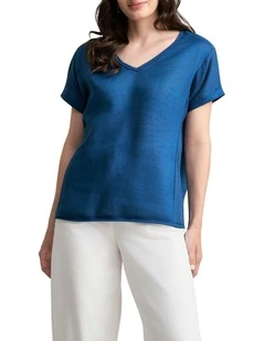 French Linen Gauze T-shirt in Thenards